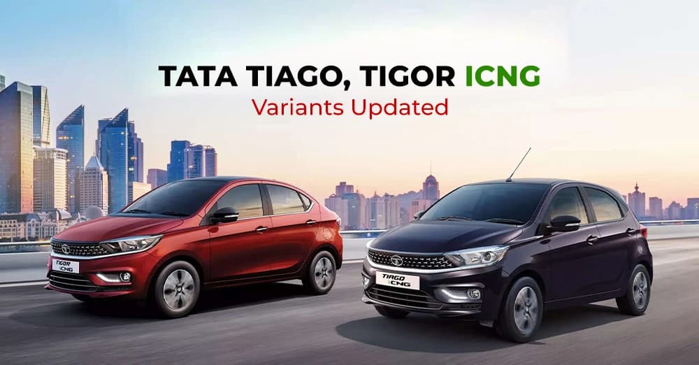 Tata Tiago, Tigor iCNG Variants Updated