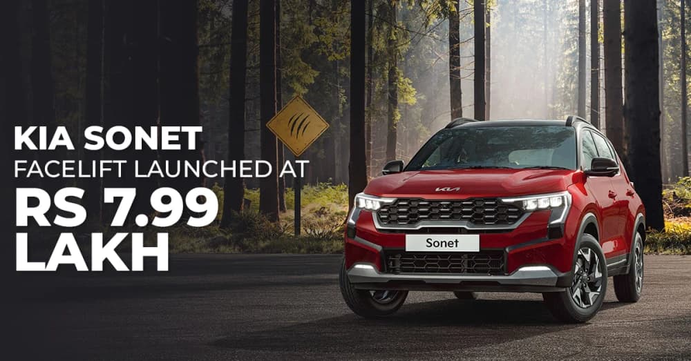 Kia Sonet Facelift Launched at Rs 7.99 Lakh