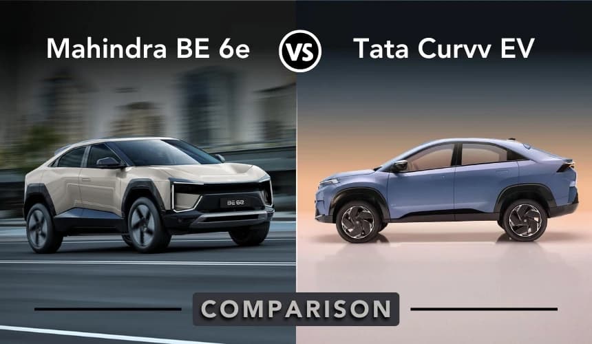 Mahindra BE 6e Vs Tata Curvv EV Comparison - Price, Range, Features