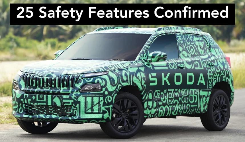 Skoda Kylaq Gets 25 Safety Features, Engine-Specs Confirmed